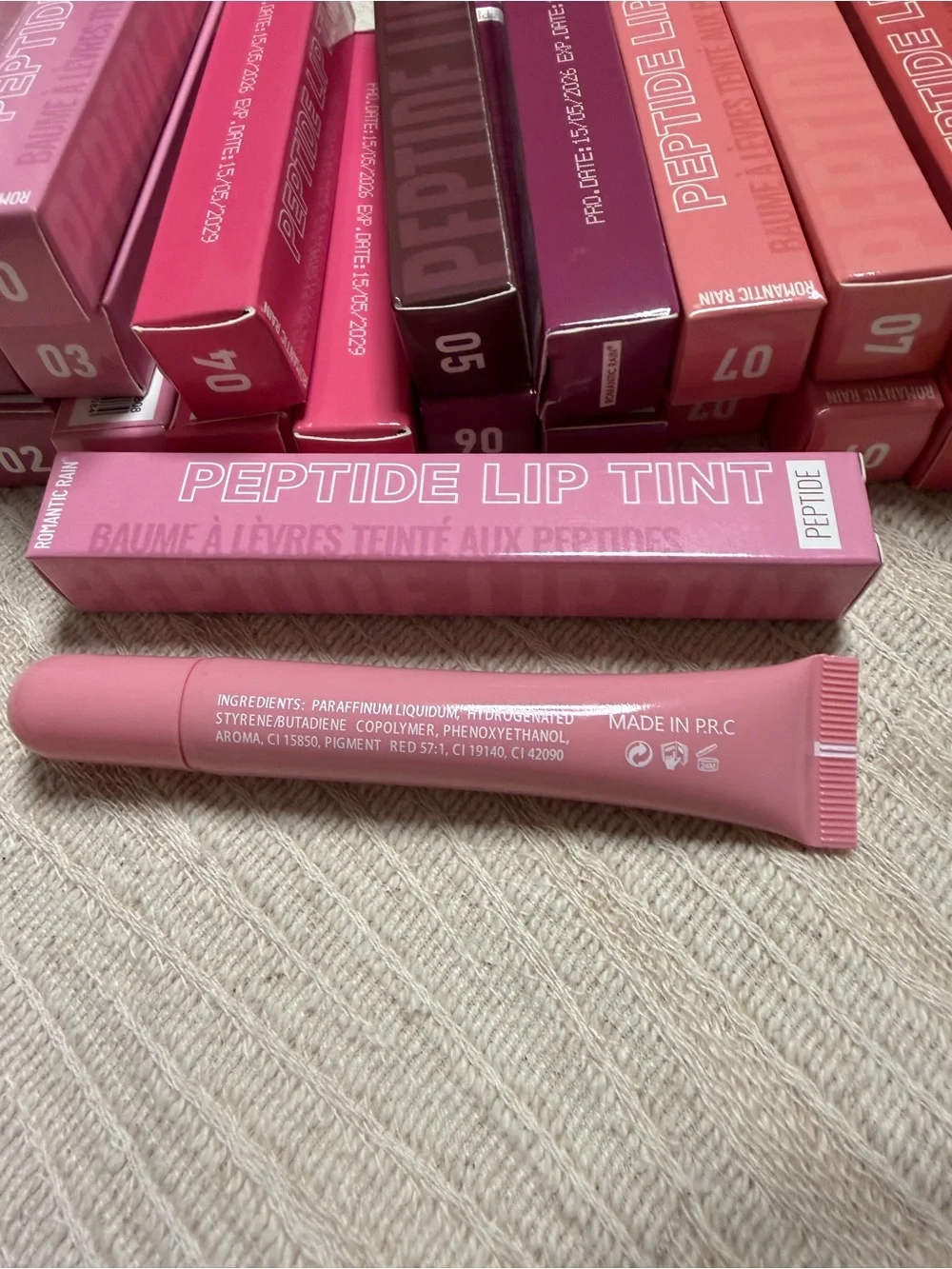 Peptide Lip Tint Shade 3 Pale Pink by Romantic Rain NIB